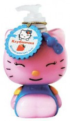 Шампунь-гель для душа детский клубничка кошечка 380 мл