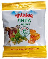 Леденцы Виталор липа с медом с витамином С 60 г