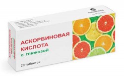 Аскорбиновая кислота с глюкозой табл. 0.1 г 20 шт.