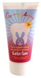 Зубная паста для детей Страна детства Бабл гам гелевая с кальцием 75 мл