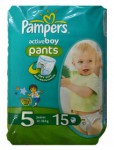 Подгузники-трусики для мальчиков, Pampers (Памперс) 12-18 кг №15 актив бой джуниор