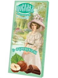 Шоколад laFITOre молочный со стевией с фундуком 100 г