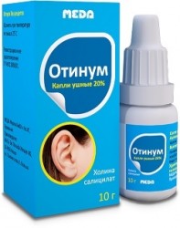 Отинум капли уш. 20% 10 г 1 шт.
