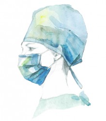 Шапочка-колпак на завязках р. 14смх42см